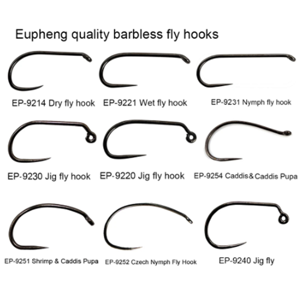 Fishing Hook Barbless - Aventik Eupheng 100PCS Hameçons de compétition