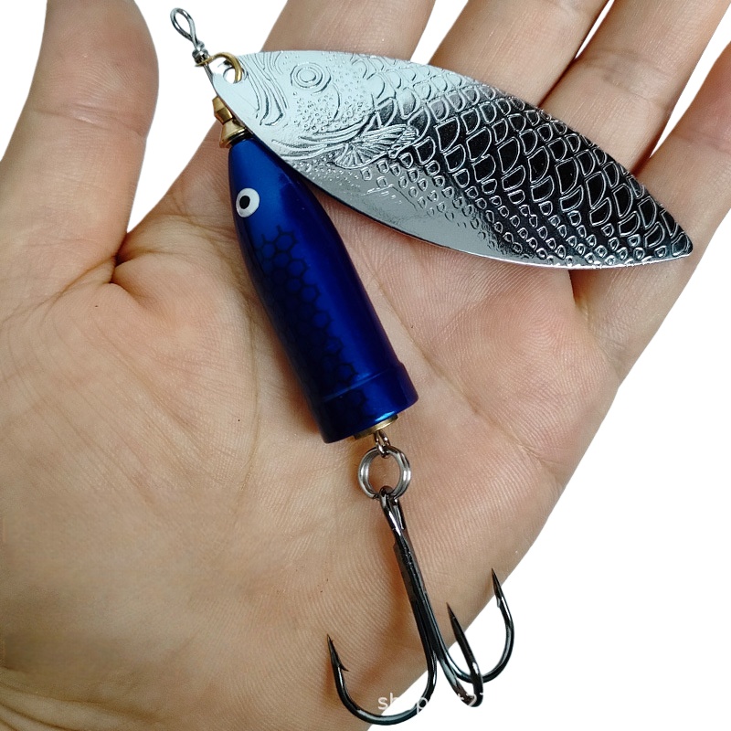 Fishing Hook Treble - 2 pièces 9-37g métal argent rotatif