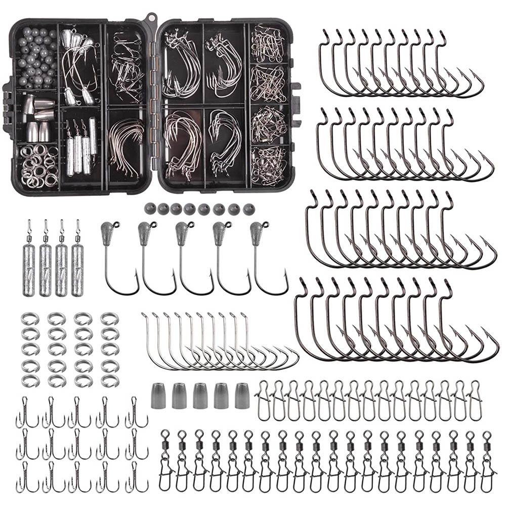 Fishing Hook Jig - 166 pièces boîte de matériel de