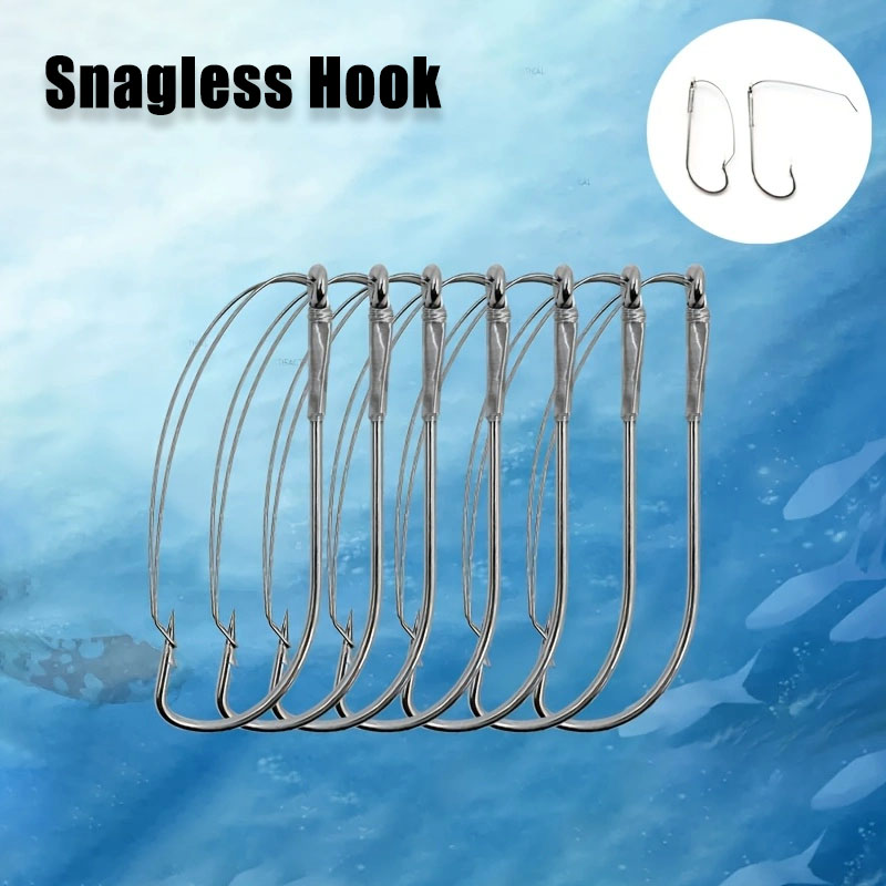 Fishing Hook Weedless - Hameçons à vers décalés sans mauvaises