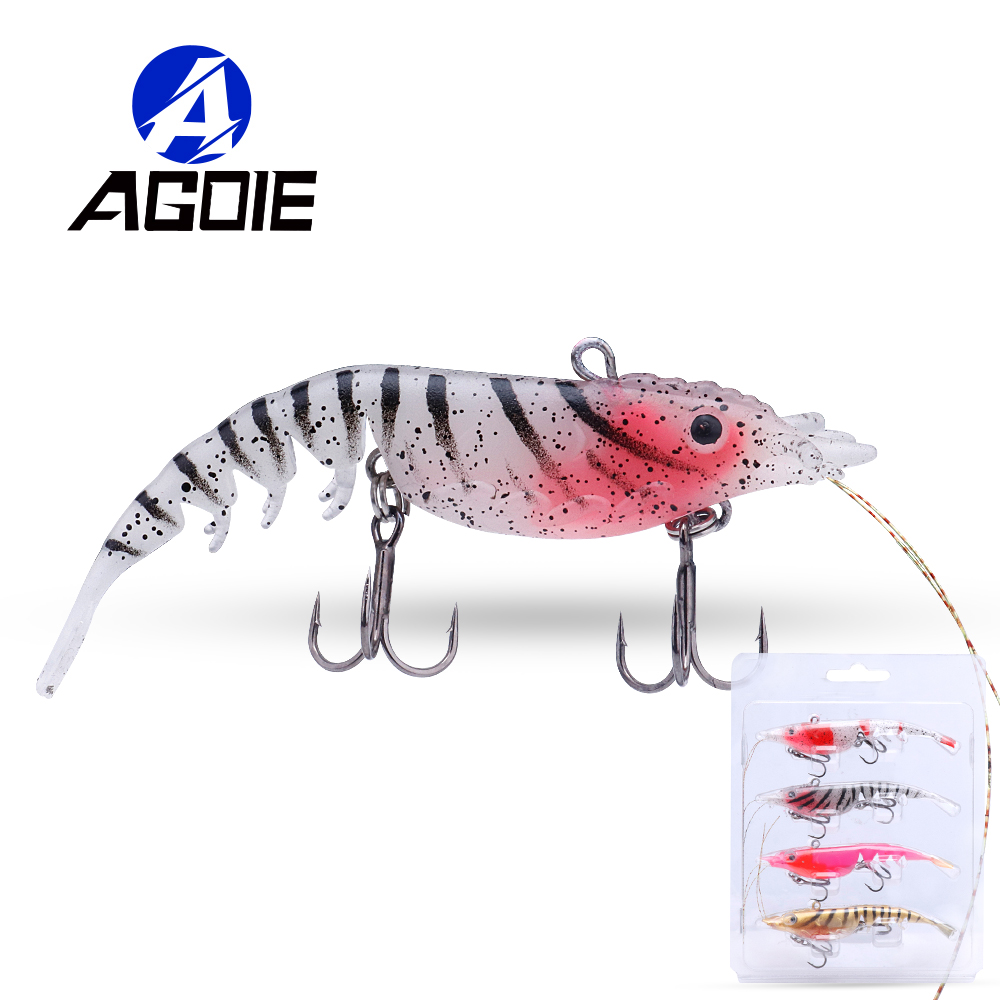 Fishing Hook Treble - Agoie Lot de 4 leurres souples