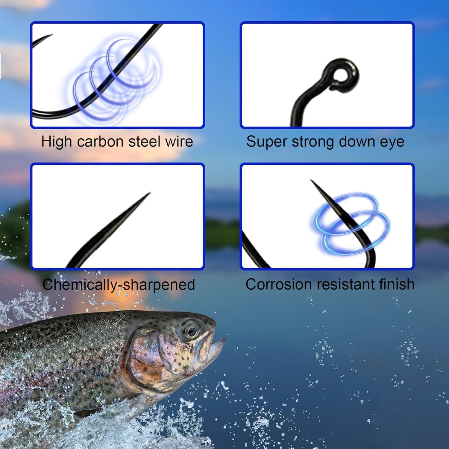 Aventik Eupheng 100PCS Hameçon - Fishing Hook Barbless avis et prix