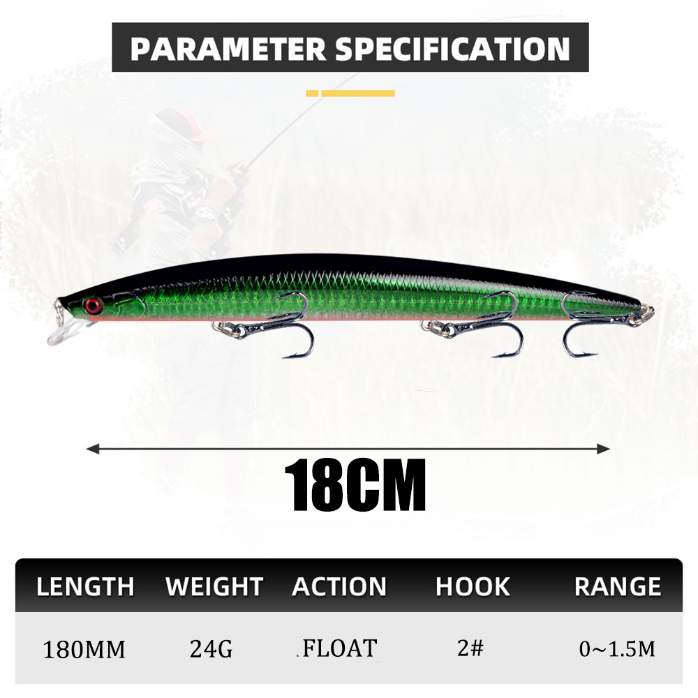 1 leurre flottant type minnow, - Fishing Hook Treble avis et prix