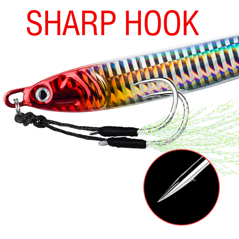 7 pièces 40g 60g 80g 100g lumi - Fishing Hook Jig avis et prix