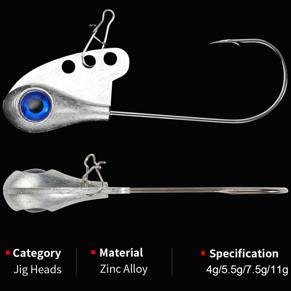 2 pièces jig tête crochet 4g 5 - Fishing Hook Size avis et prix