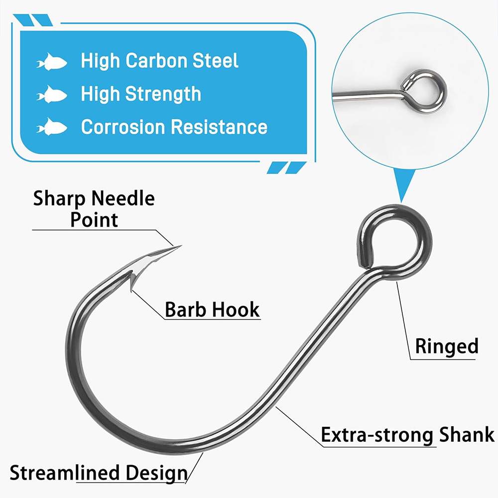 70 pièces crochets simples de  - Fishing Hook Circle avis et prix