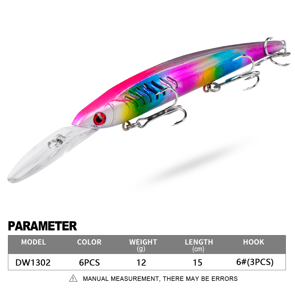 PROBEROS 15cm 12g Grand Minnow - Fishing Hook Size avis et prix