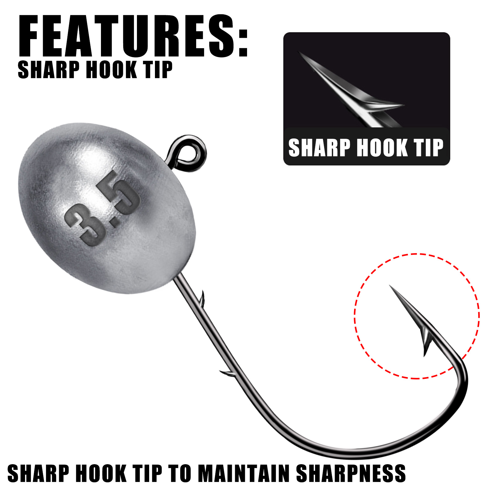 Jig Head Hook 1X Rockfish Ajin - Fishing Hook Offset avis et prix