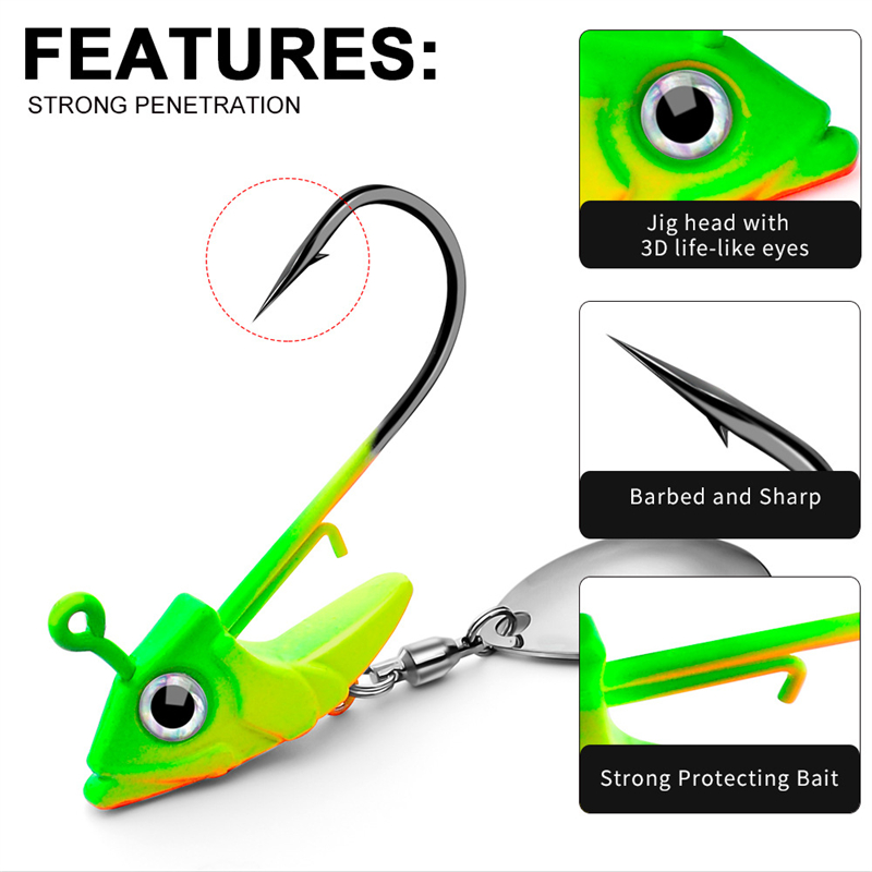 Hameçon jig lesté anti-herbe p - Fishing Hook Circle avis et prix